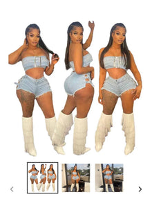 Mean Jean short set