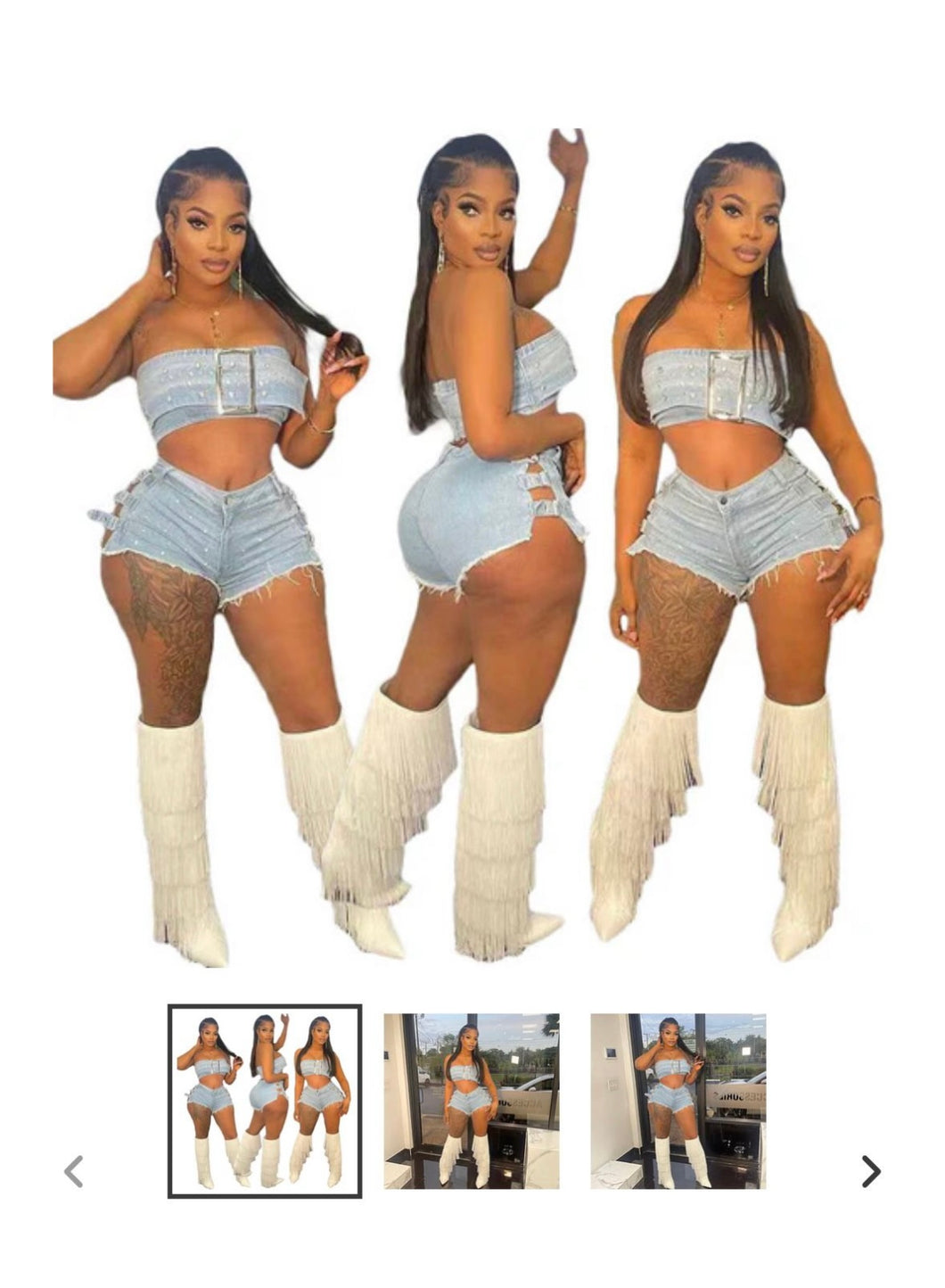 Mean Jean short set