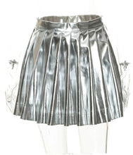 Load image into Gallery viewer, Silver metallic skirt
