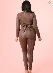 Snake skin Brown 2 piece set